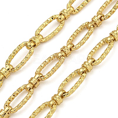 Ion Plating(IP) Handmade 304 Stainless Steel Oval Link Chains CHS-G038-01B-G-1
