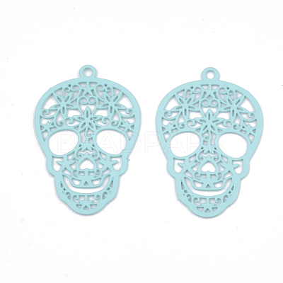 430 Stainless Steel Filigree Pendants X-STAS-S108-23C-1