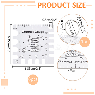6Pcs PVC Sewing Rulers DIY-NB0012-38D-1