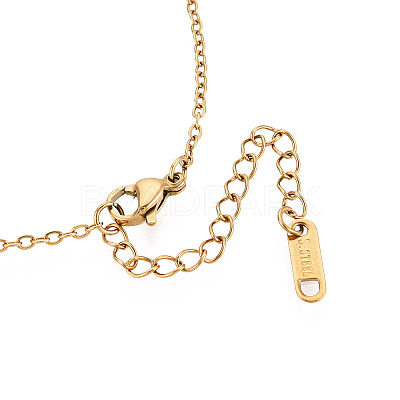 304 Stainless Steel Pendant Necklaces NJEW-T018-53G-1