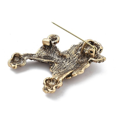 Poodle Alloy Rhinestone Brooches JEWB-Q006-01A-1