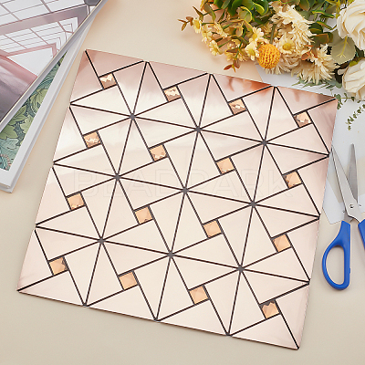 Square Mosaic Aluminum Plastic Self-Adhesive Wall Stickers DIY-WH0257-15B-1