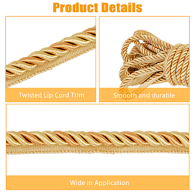 12.5M Polyester Twisted Lip Cord Trim OCOR-WH0071-90A-1