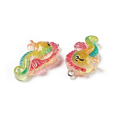 Ocean Theme Transparent Resin Pendants RESI-E024-05P-02-1
