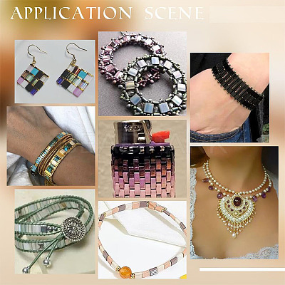 140Pcs 14 Colors 2-Hole Glass Seed Beads SEED-ME0001-07-1