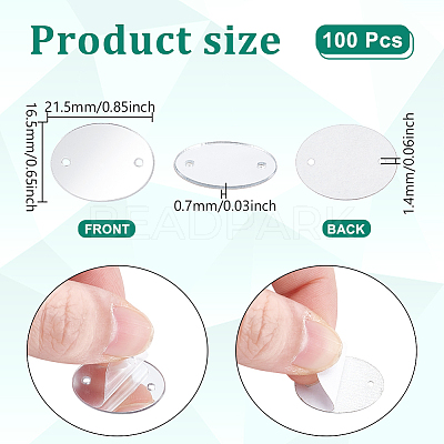 100Pcs Acrylic Sew on Rhineston DIY-GA0002-69A-01-1