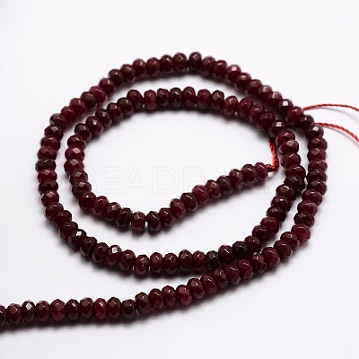 Dyed Natural Malaysia Jade Rondelle Beads Strands X-G-E316-2x4mm-20-1