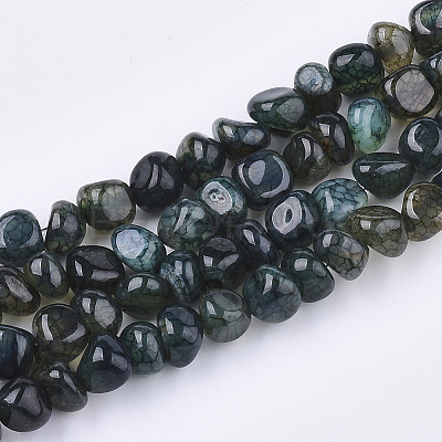 Natural Dragon Veins Agate Beads Strands X-G-S349-28A-1