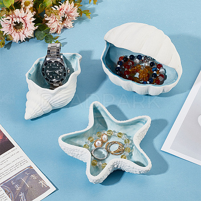 Porcelain Jewelry Dish Tray DJEW-WH0009-27-1