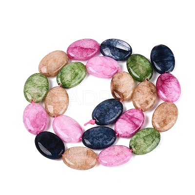 Dyed Natural White Jade Beads Strands G-N370-01A-20-1