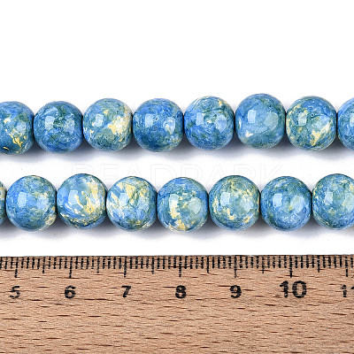 Baking Paint Glass Beads Strands DGLA-N016-10mm-09-1
