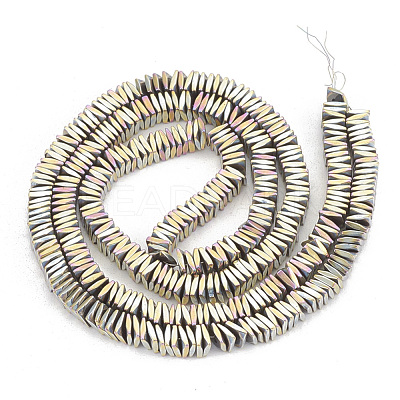 Electroplate Non-magnetic Synthetic Hematite Beads Strands G-T061-129E-1