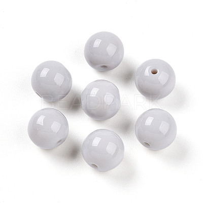 Opaque Solid Color Glass Beads X1-GLAA-N007-10mm-A08-1