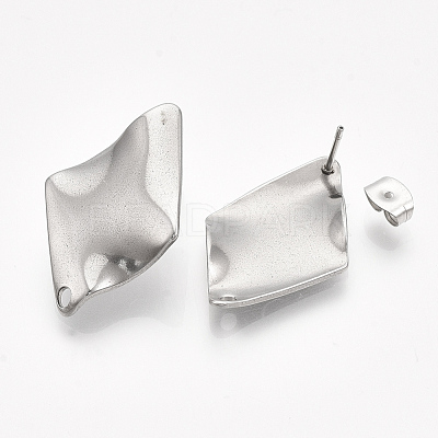 Non-Tarnish 304 Stainless Steel Stud Earring Findings X-STAS-S079-56B-1