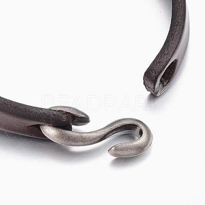 Cowhide Leather Bracelets BJEW-G575-09-1
