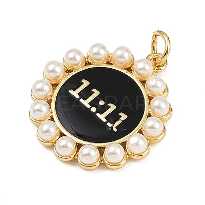 Brass Enamel Pendants KK-S526-12G-B-1