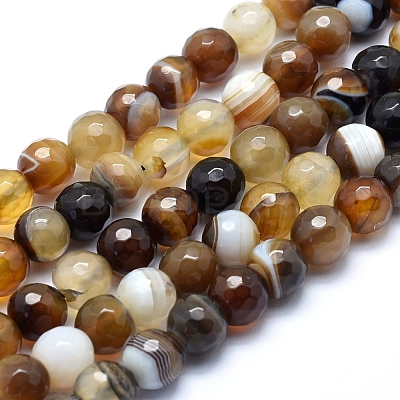 Natural Agate Beads G-J371-14-10mm-1