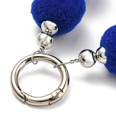 Phone Lanyard Universal Plush Ball Wrist Lanyard HJEW-Q011-01E-P-1