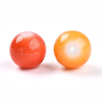Baking Paint Glass Beads DGLA-Q020-10mm-M01-1