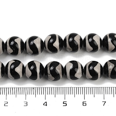 Tibetan Style dZi Beads Strands G-U022-A01-10mm-1