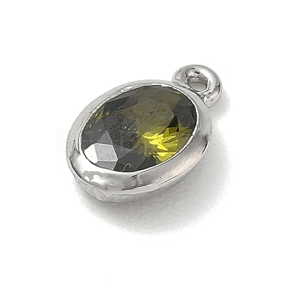 Brass Pave Cubic Zirconia Charms KK-CBA74BF-02P-02-1