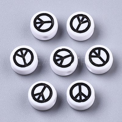 Opaque Acrylic Beads X-MACR-N008-20A-01-1