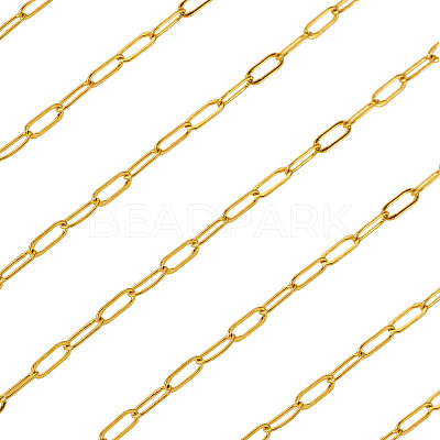 5M Brass Paperclip Chains CHC-TA0001-39G-1