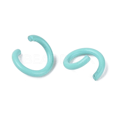 Spray Painted Iron Open Jump Rings IFIN-T017-04B-09-1
