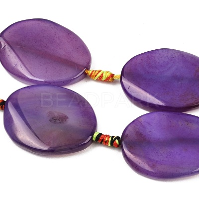 Natural Banded Agate Beads Strands G-P605-L02-05-1