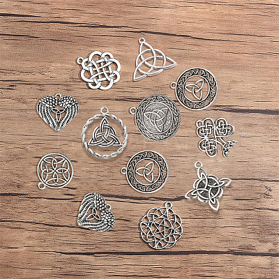 Tibetan Style Alloy Pendants TIBEP-SC0001-05AS-1