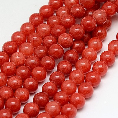 Natural Yellow Jade Beads Strands G-G598-6mm-YXS-16-1