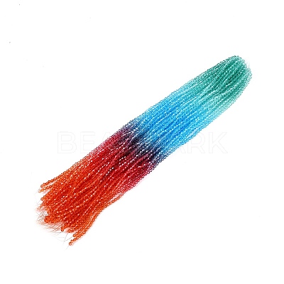 Gradient Color Baking Paint Glass Bead Strands DGLA-A039-T2mm-A017-1