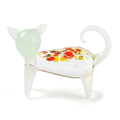 3D Cat Handmade Lampwork Display Decoration DJEW-C012-04-1