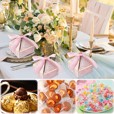 Diamond Shaped Paper Candy Packaging Boxes CON-WH0089-58-1