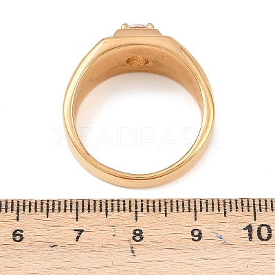 304 Stainless Steel Micro Pave Cubic Zirconia Finger Rings RJEW-D336-08G-1