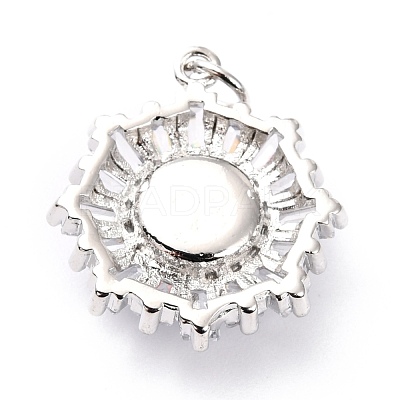 Brass Micro Pave Cubic Zirconia Pendants ZIRC-O044-21B-P-1