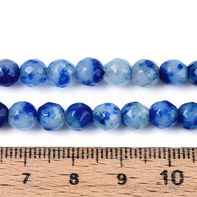 Dyed Natural White Jade Beads Strands G-T139-6mm-60-17-1