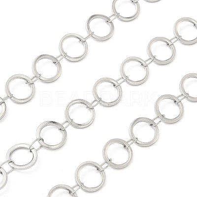 304 Stainless Steel Ring Link Chains CHS-G044-05P-05-1