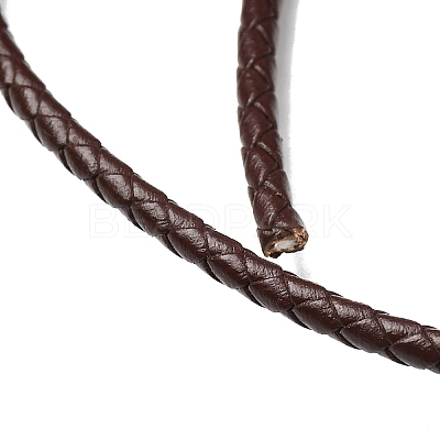 Braided Leather Cord with Core WL-F009-B01-4mm-1-1