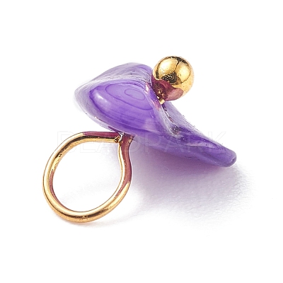 Natural Chip Dyed Shell Charms PALLOY-JF01338-01-1