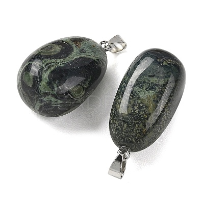 Natural Kambaba Jasper Tumbled Stone Pendants GG-K002-06H-1