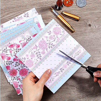 24 Sheets 12 Styles Rose Scrapbook Paper Pads DIY-WH0304-989H-1