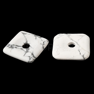 Frosted Natural Howlite Pendants G-C138-03B-1