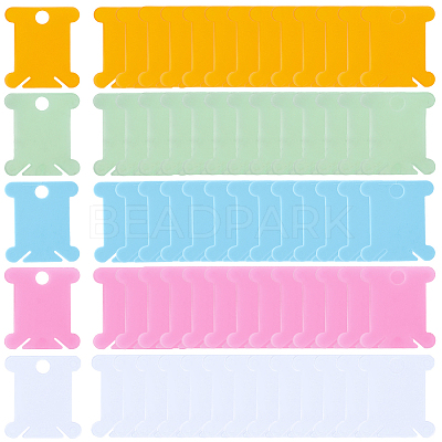 200Pcs 5 Colors PVC Plastic Thread Winding Boards TOOL-SC0001-82-1