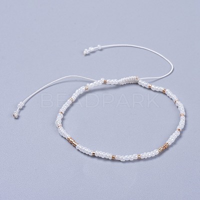 Adjustable Nylon Thread Braided Beads Bracelets BJEW-JB04374-01-1