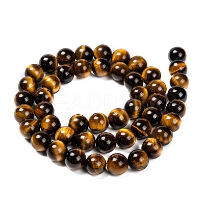 Natural Tiger Eye Beads Strands G-J303-11-8mm-1