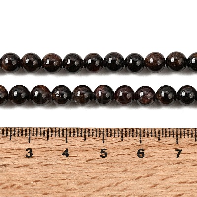 Natural Garnet Gemstone Bead Strands G-R263-6mm-1