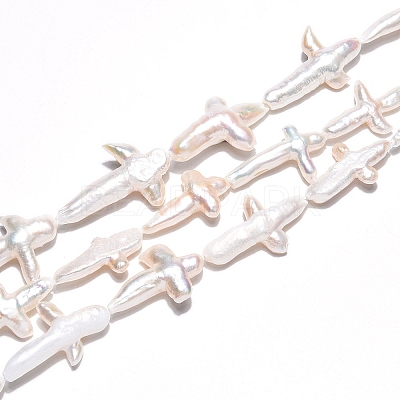 Natural Keshi Pearl Beads Strands PEAR-S020-M04-1