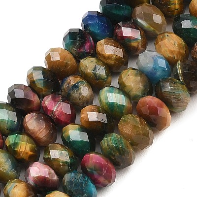 Natural Tiger Eye Beads Strands G-C259-A48-5x8mm-1