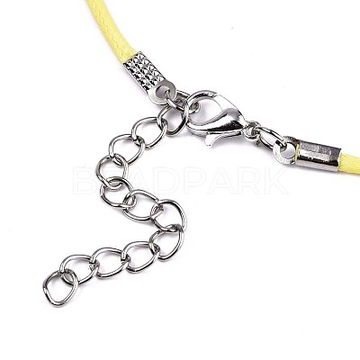 Waxed Cotton Cord Necklace Making MAK-S034-007-1